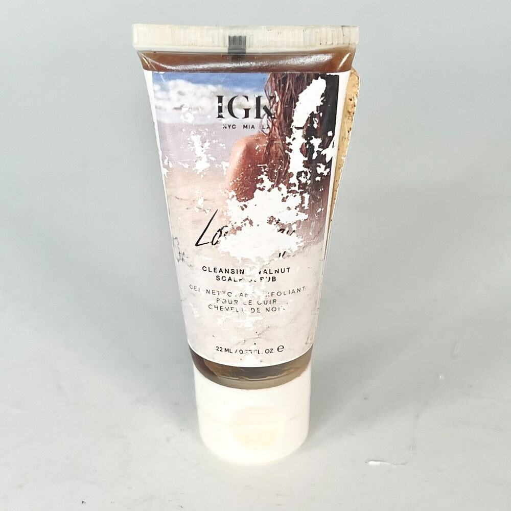 IGK Low Key Cleansing Walnut Scalp Scrub Detoxify Hair Travel .74 fl oz 22ml New